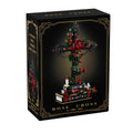 K70005 Juguetes de ensamblaje modelo Gothic Rose Cross, juguetes de bloques de construcción MOC, adorno de escritorio, juguetes educativos, regalo de cumpleaños para adultos