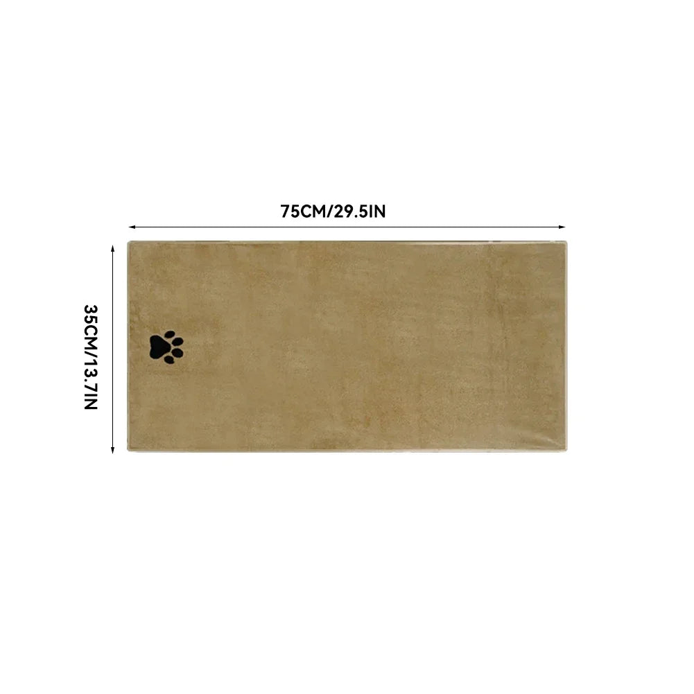 Toalla de Microfibra para Mascotas - Bordada, Suave y Absorbente