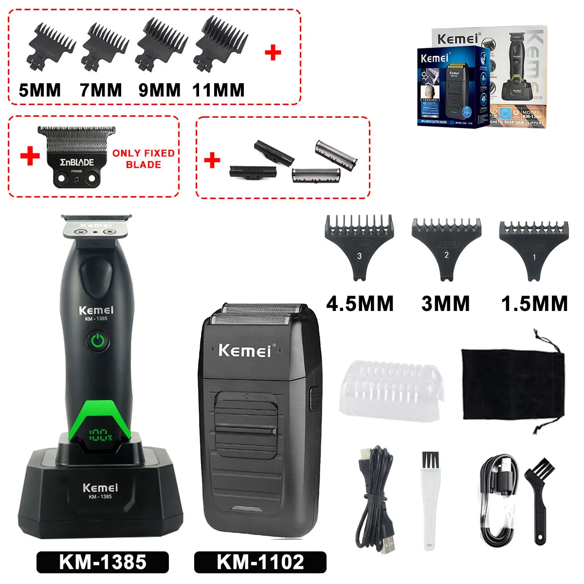 Cortadora de Pelo Profesional para Hombre, Cuchilla DLC, Motor DCM 7500 RPM