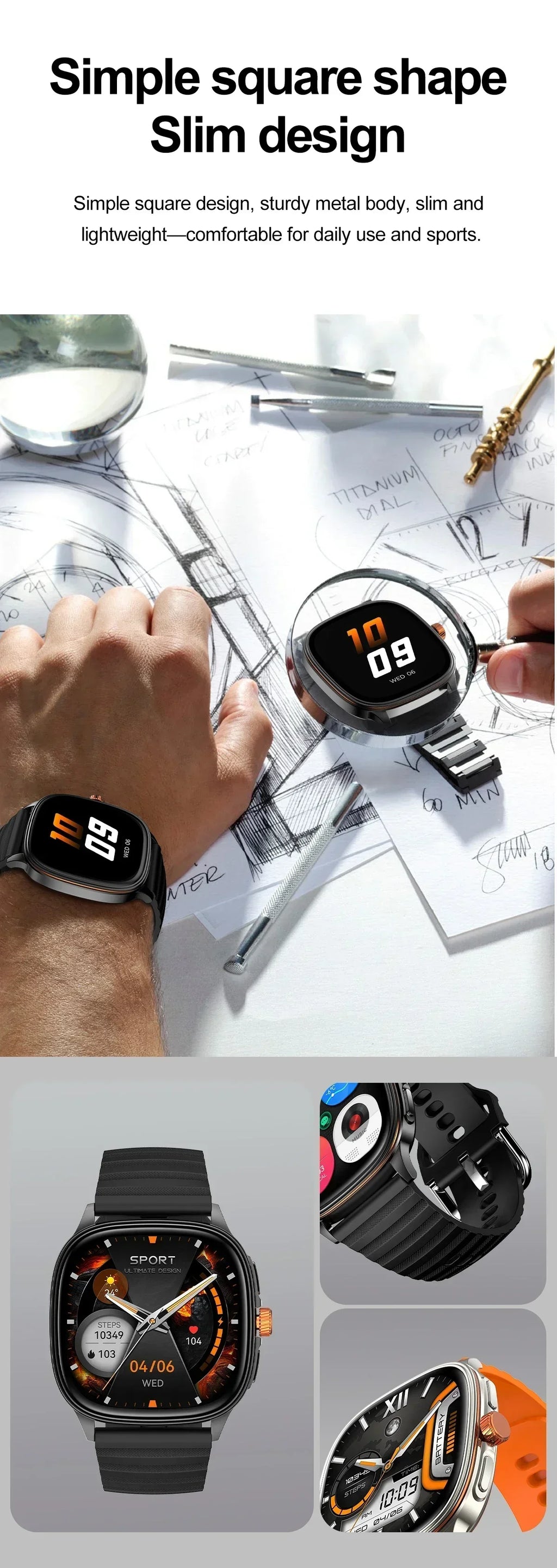 Reloj Inteligente Ultrafino NFC Oxígeno Sueño