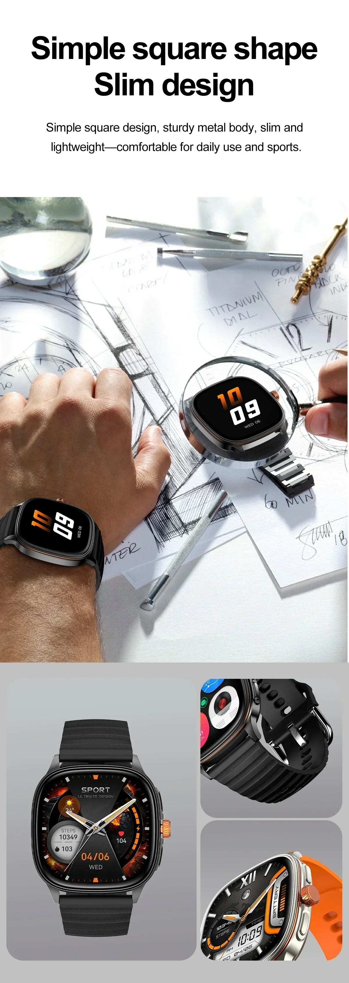 Reloj Inteligente Ultrafino NFC Oxígeno Sueño