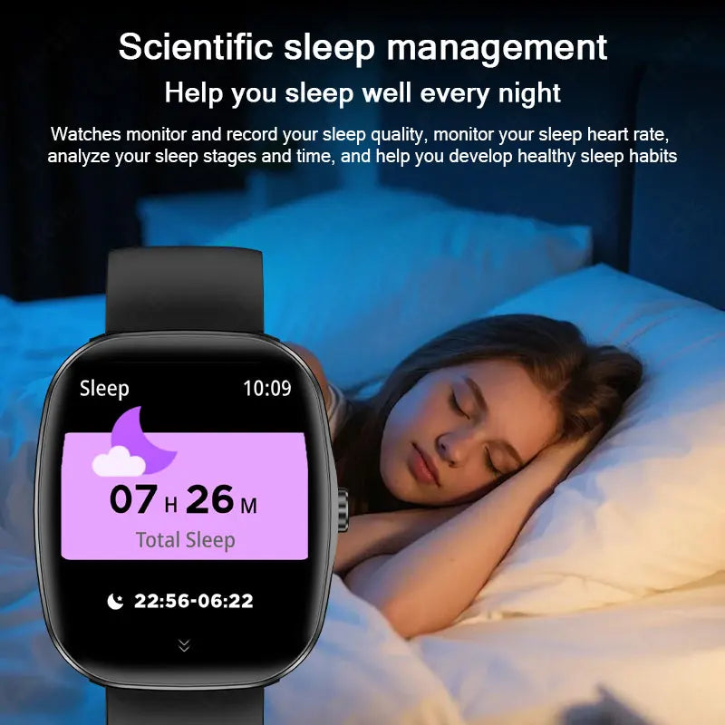 Reloj inteligente LIGE con llamadas Bluetooth, monitor cardíaco y IP68