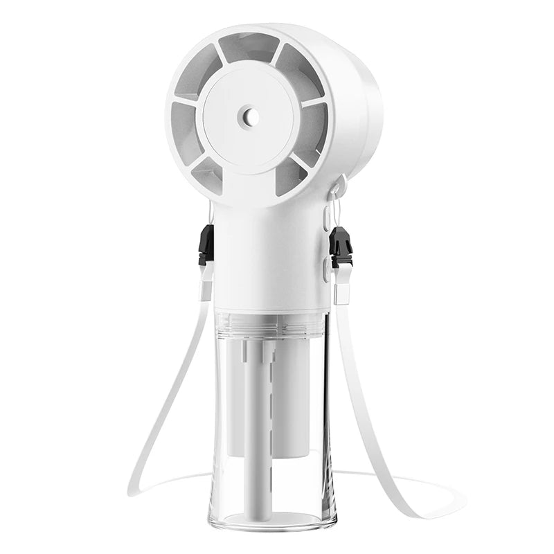 Ventilador de Mano con Pulverizador de Agua Portátil