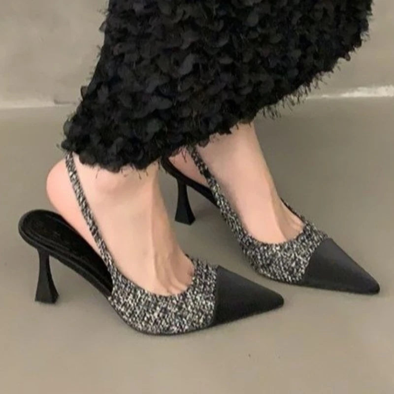 Sandalias de Tacón Alto de Aguja para Mujer con Punta Estilizada