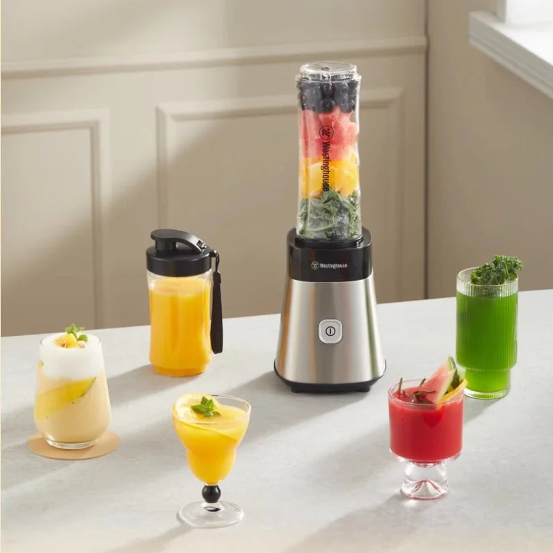 Exprimidor Eléctrico 600ml con 2 Vasos de Gran Capacidad