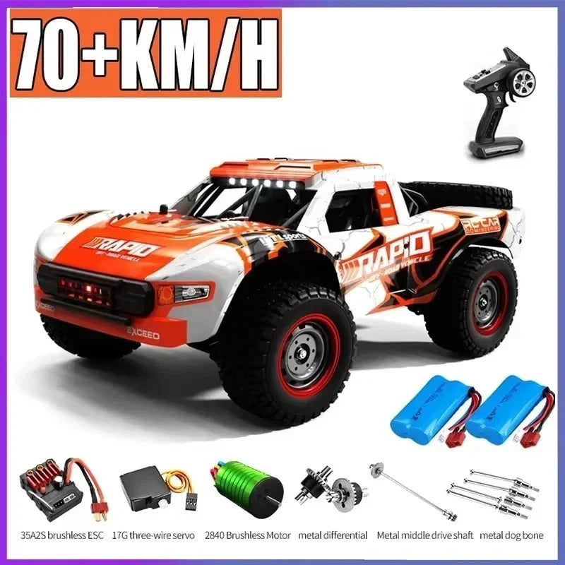 JJRC -Q130 sin escobillas de alta velocidad 70 KM/H4X4 todoterreno 2,4G 4WD Control remoto RC coche 4WD Racing Monster Racing Boy juguete para regalo 1:16