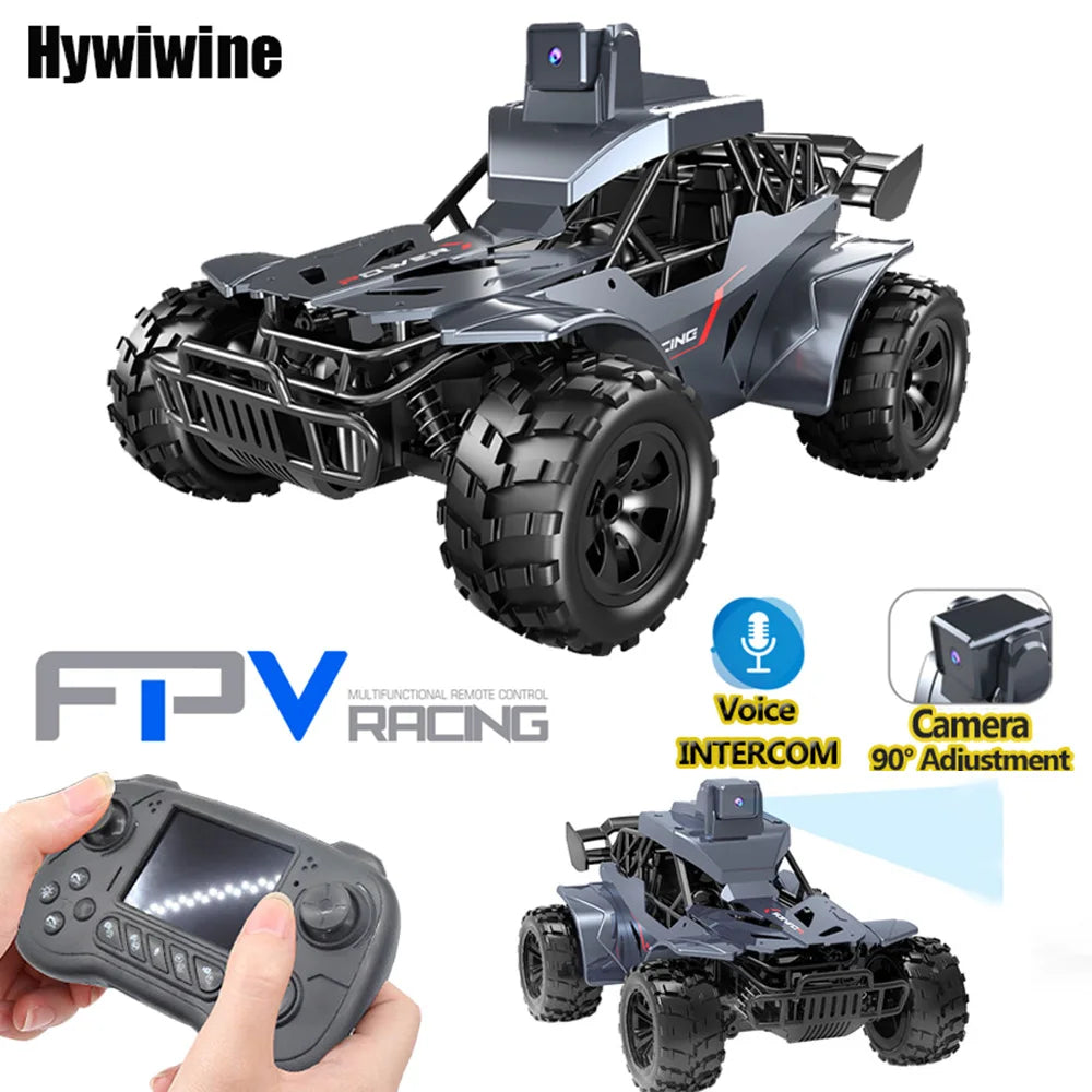 Coche RC con Cámara LCD, Control Remoto FPV, Transmisión en Tiempo Real, Voz