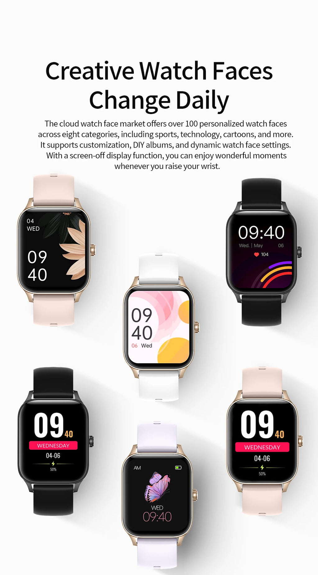 LIGE Reloj Inteligente Mujer HD 1.85 Bluetooth
