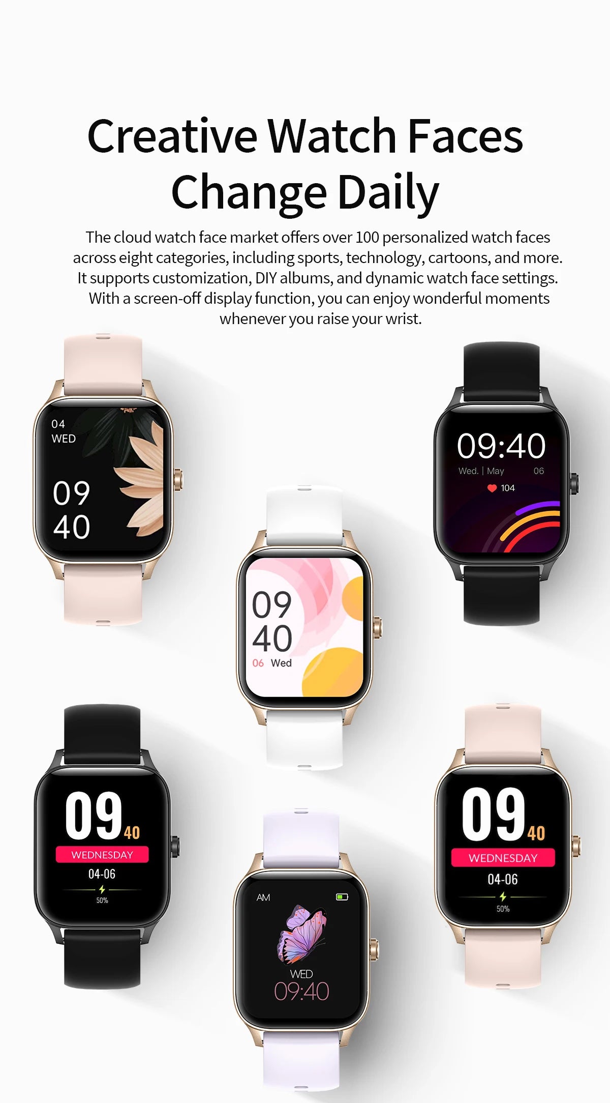 LIGE Reloj Inteligente Mujer HD 1.85 Bluetooth