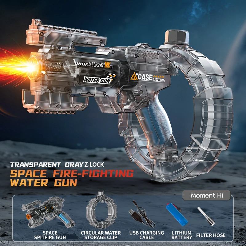 Pistolas de agua eléctricas para adultos, potentes, con succión automática de agua, juguete de verano para exteriores y playa, regalo para niños.