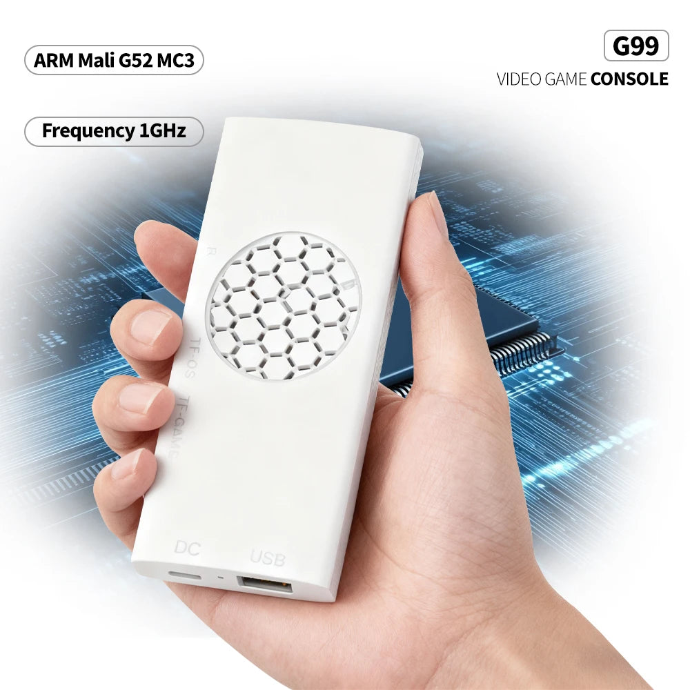 Consola de juegos con procesador de 8 núcleos G99 para P1/P2/FC (más de 35 emuladores) con pantalla HD 4K, frecuencia de 2,2 GHz y soporte multilingüe