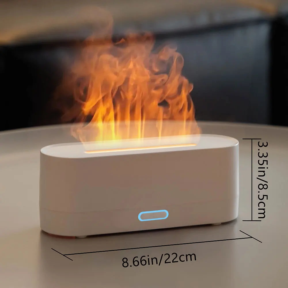 Nueva llama humidificador de aire difusor de Aroma 160mL hogar ultrasónico máquina de niebla nebulizador aceite esencial simulación llama lámpara Difusor