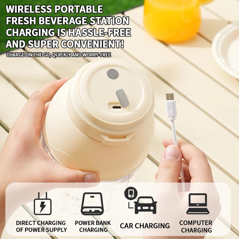 Exprimidor Eléctrico Portátil 800ml Recargable para Frutas y Verduras