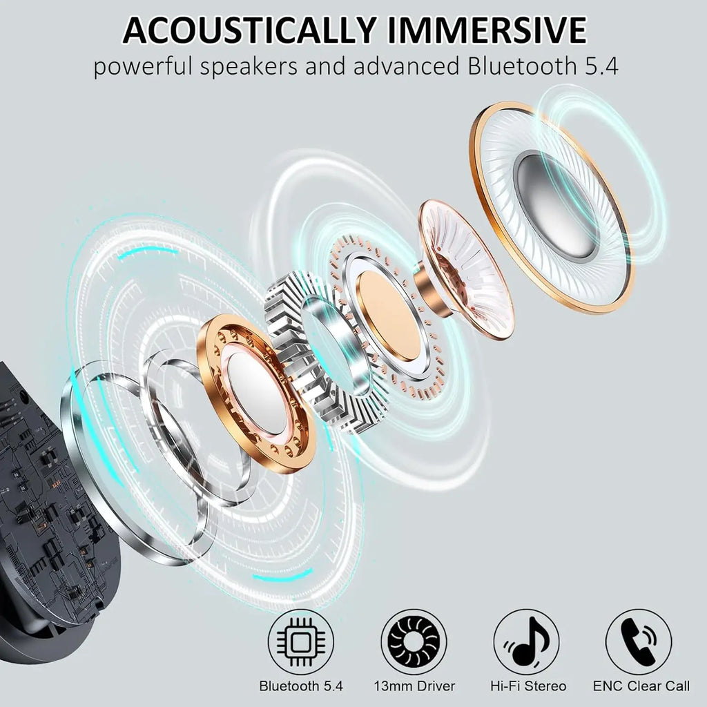 Auriculares Bluetooth 5.4 Deportivos 50h Graves