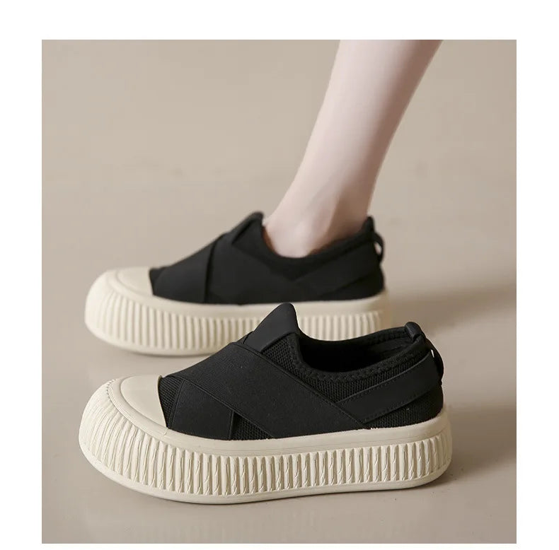 Zapatillas de Mujer Transpirables con Plataforma y Suela Gruesa