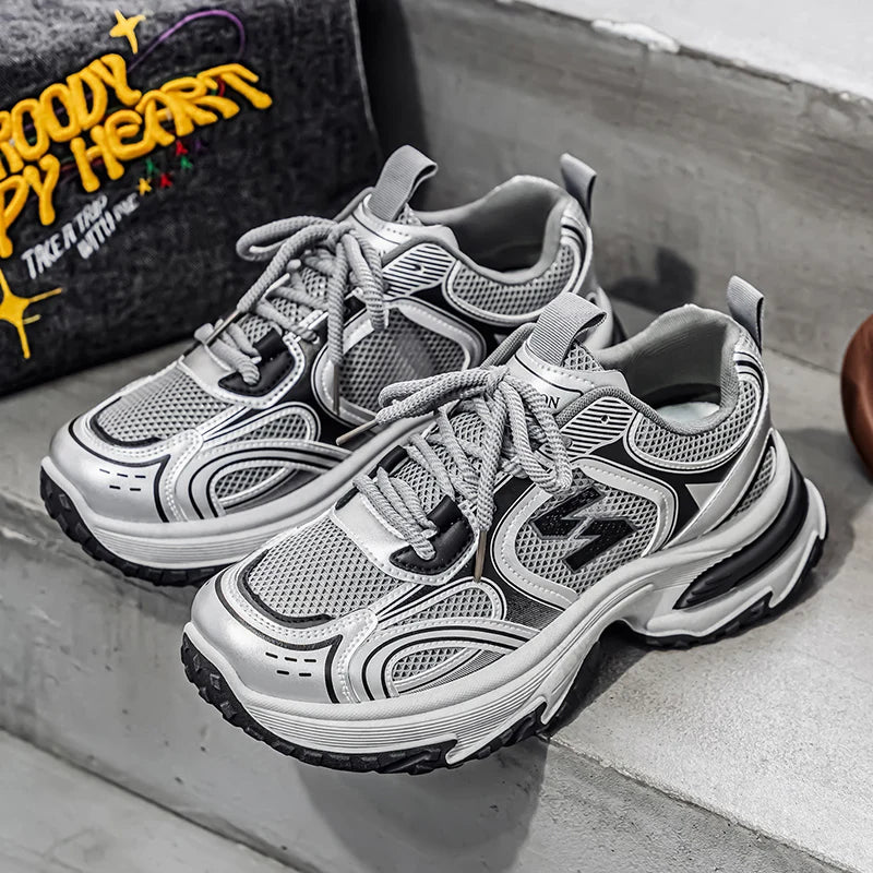 Zapatillas Deportivas Casuales para Hombre — Cuero, Suela Antideslizante