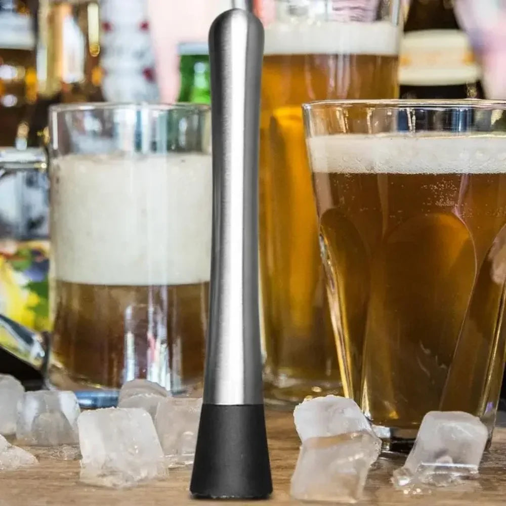 Muddler de Acero Inoxidable de 21/30CM, Herramienta de Barman, Triturador de Limones y Hielo para Mojitos, Bebidas de Frutas, Uso en el Hogar, Cocina y Bar