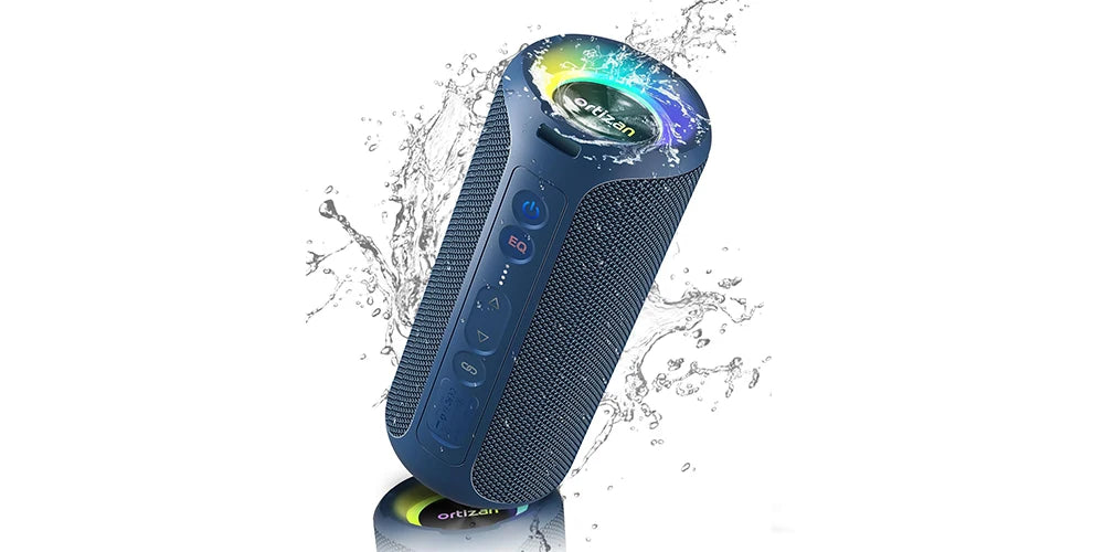 Altavoces Bluetooth Ortizan 40W altavoz inalámbrico portátil para exteriores con graves mejorados 30 horas IP7 altavoz de ducha impermeable Bluetooth 5,3