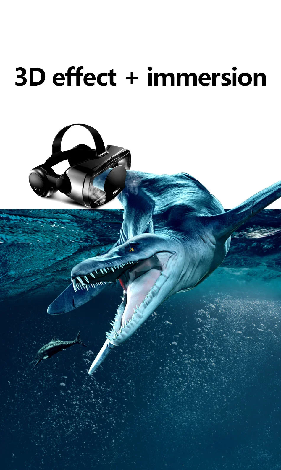 VRG Pro gafas de realidad Virtual VR dispositivos de auriculares Viar gafas de casco 3D lentes inteligentes para teléfono inteligente juego de teléfono móvil