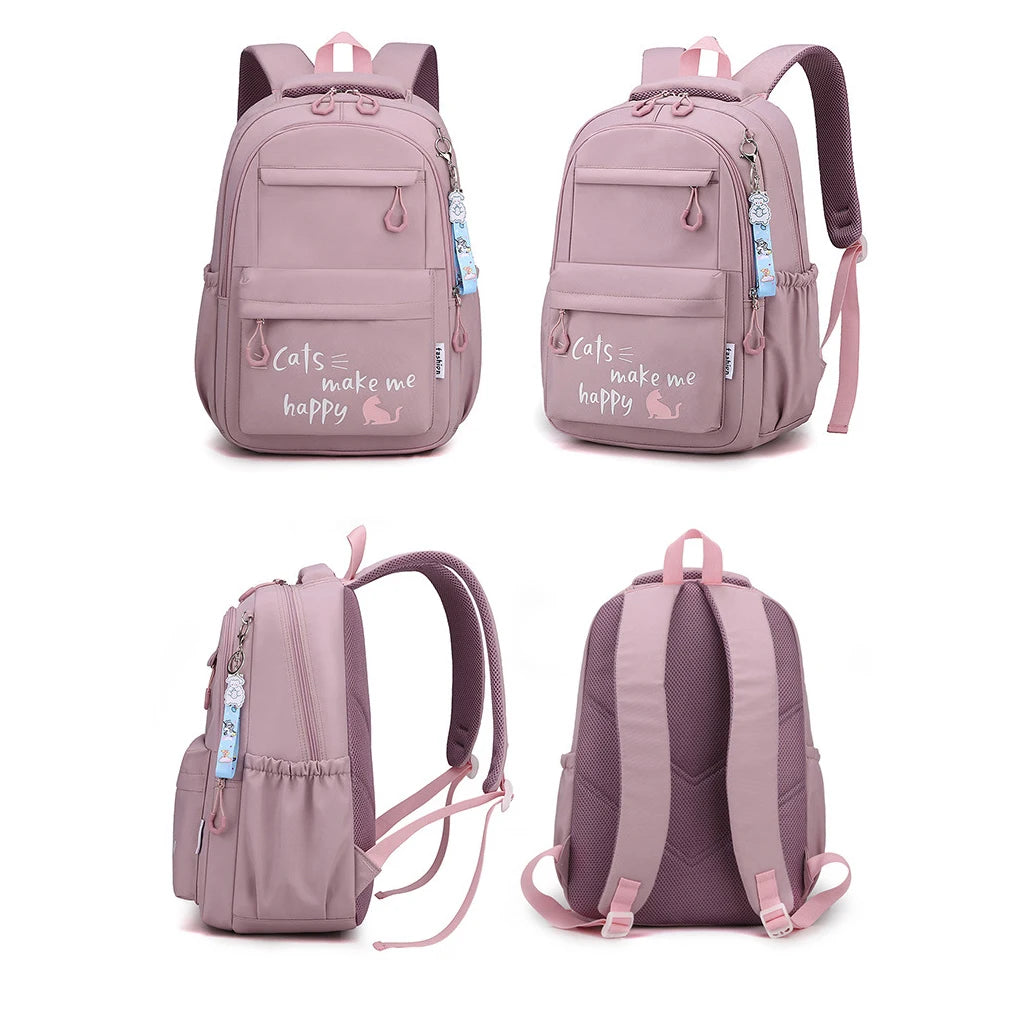 Mochila escolar para niña, mochila para adolescentes, mujeres y niños, mochila escolar rosa para primaria, mochila alta para adolescentes y niños