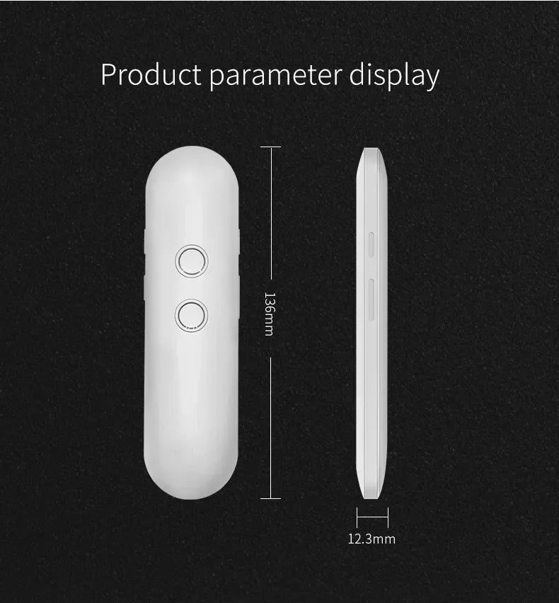 Mini T4 AI Translator Smart Pen Inalámbrico, 40 Idiomas, Compatible con Bluetooth, Portátil, Traducción de Voz Instantánea Bidireccional en Tiempo Real