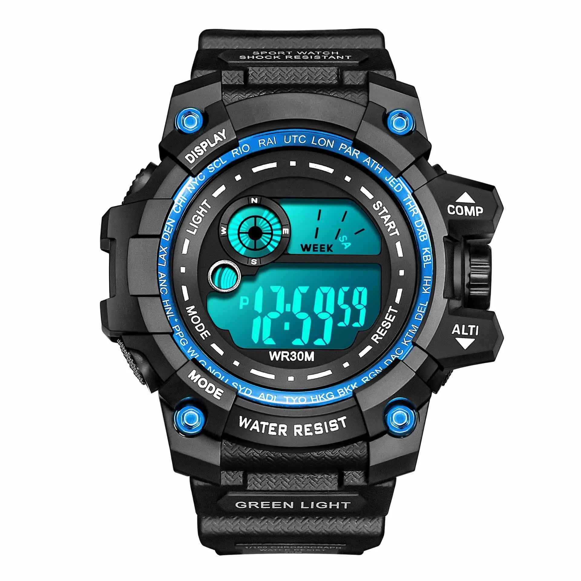 Reloj Deportivo Digital LED Resistente al Agua