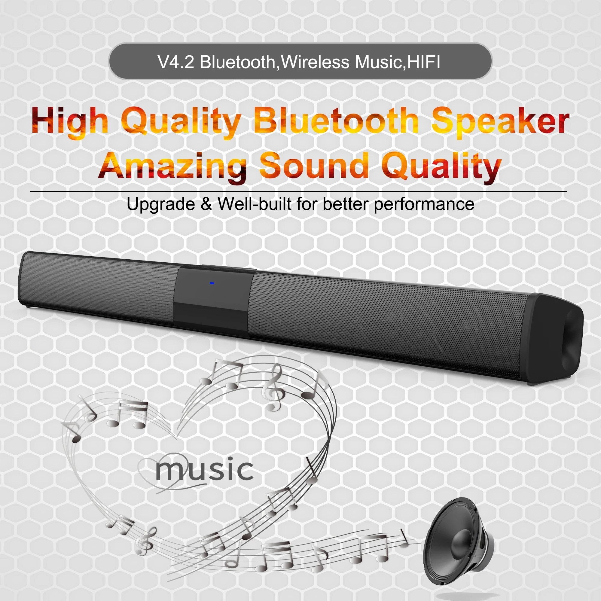 Sistema de sonido de cine en casa, altavoces Bluetooth para ordenador, barra de sonido para TV, Subwoofer, Radio, centro de música, columna Boom Box, 3dhome