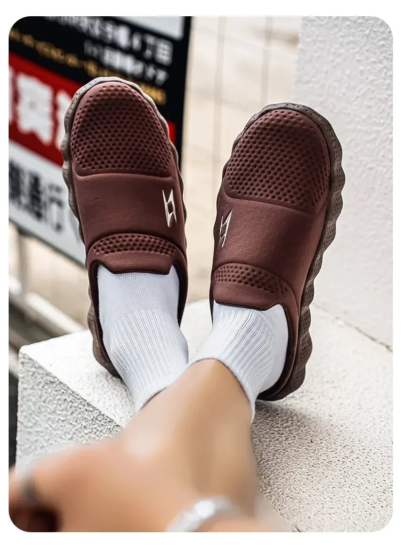 Mocasines casuales para hombre de tela transpirable y suela antideslizante
