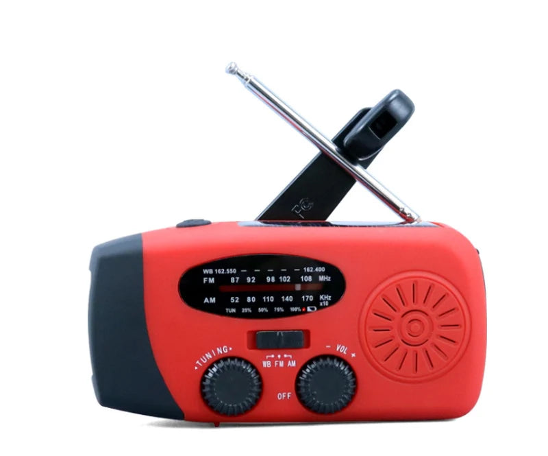 Radio Multifuncional Solar con Linterna LED de Emergencia