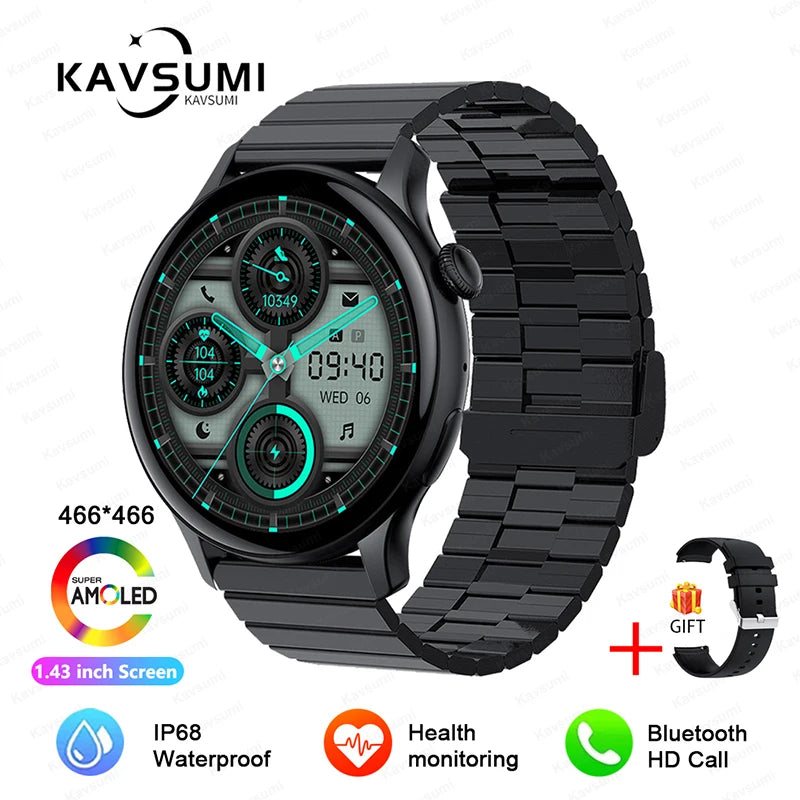 Reloj Inteligente NFC para Mujer con AMOLED, GPS y Llamadas Bluetooth
