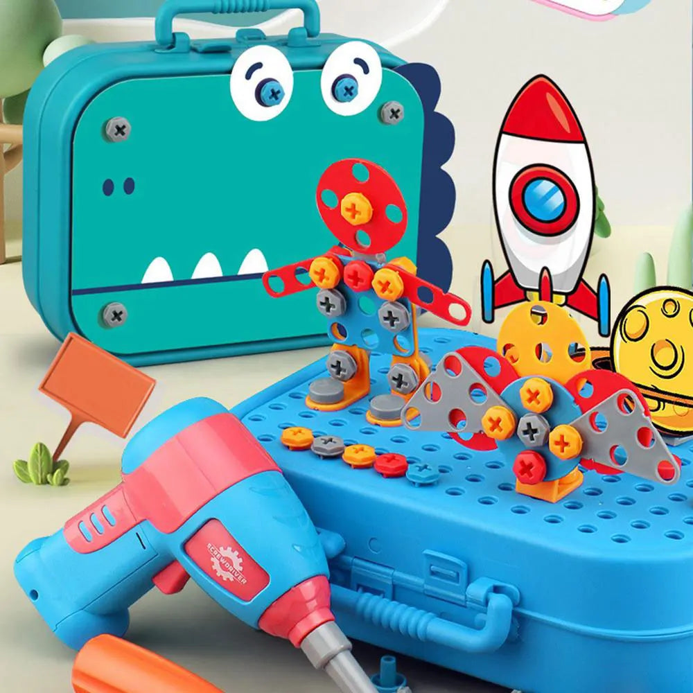 Set de Herramientas de Juguete para Niños con Taladro y Tuercas