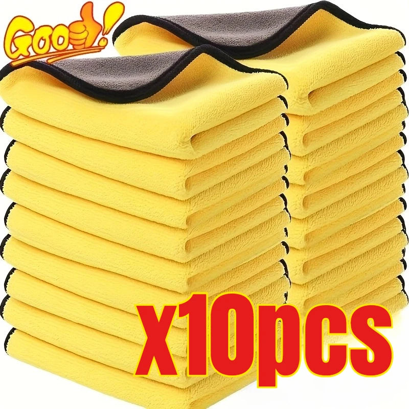 Toalla de microfibra para lavado de coches, 3/5/10 Uds., 30x30CM, paño de secado y limpieza para coche, paño para el cuidado, toalla para lavado de coches, toalla de cocina