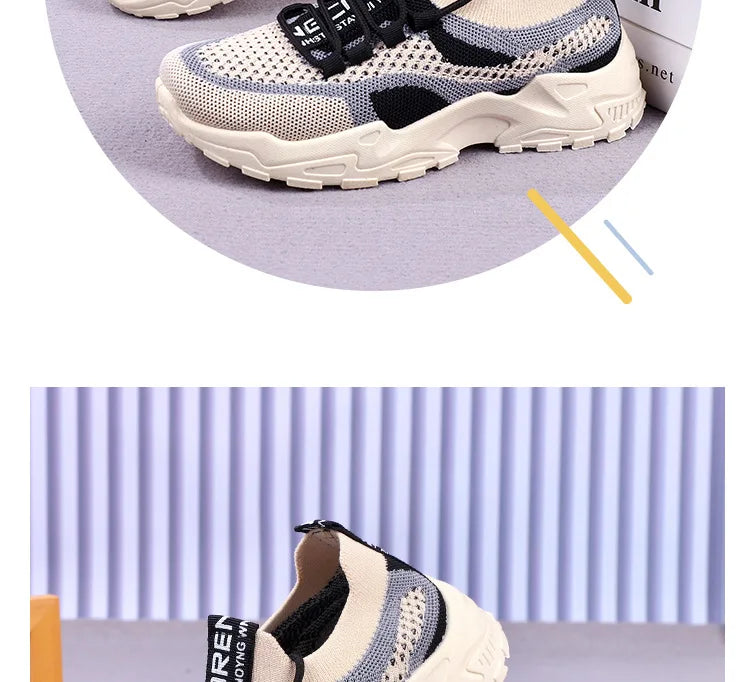 Zapatillas gruesas 2025, zapatos informales para mujer, zapatos deportivos transpirables de malla de aire para primavera y otoño, zapatos para correr de suela blanda para mujer