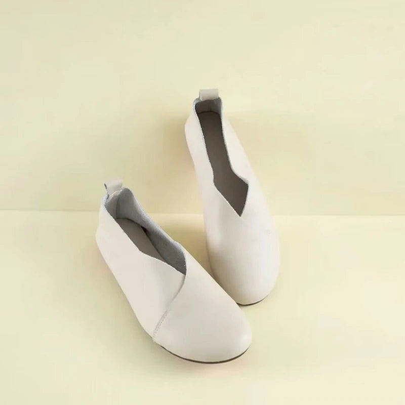 Zapatos Planos para Mujer, Ligeros y Transpirables, de Cuero Suave, Zapatos Casuales de PU para Caminar, para Uso Diario y para Ir al Trabajo