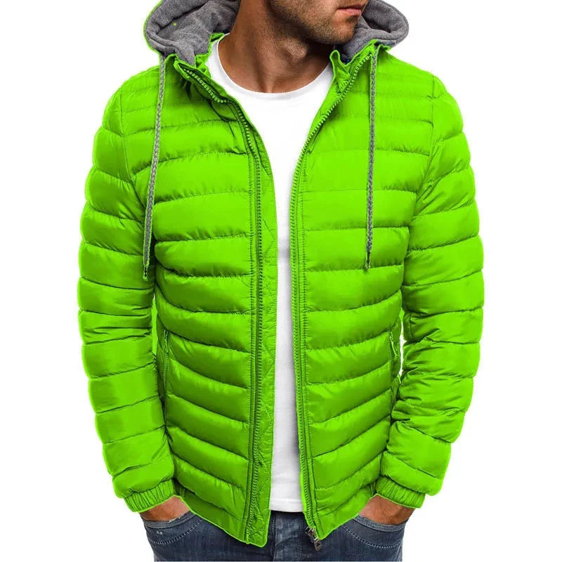 Chaqueta de invierno para hombre con capucha y gorro desmontable