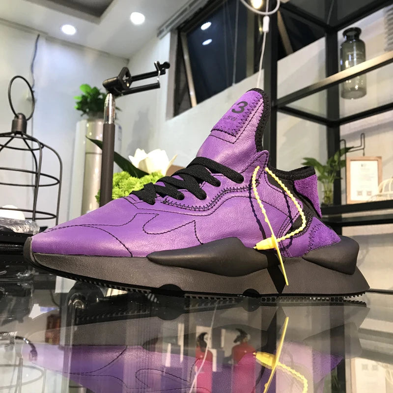 Zapatillas de Deporte con Suela Gruesa para Hombre y Mujer, Estilo Dad Shoes, Color Morado Intenso Black Knight, de Moda, de Caña Alta