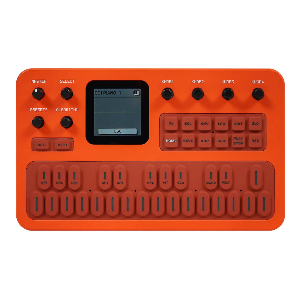 Sintetizador FM Portátil M-Vave FM-1, 6 Operadores, 32 Algoritmos, 128 Preajustes, Altavoz Integrado, Bluetooth, MIDI, Batería de 12h, Regalo Navideño