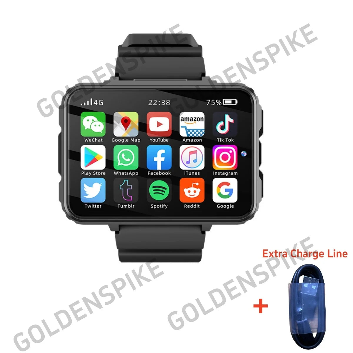 Reloj Inteligente AMOLED 2.4 Pulgadas con Cámara Dual y WiFi