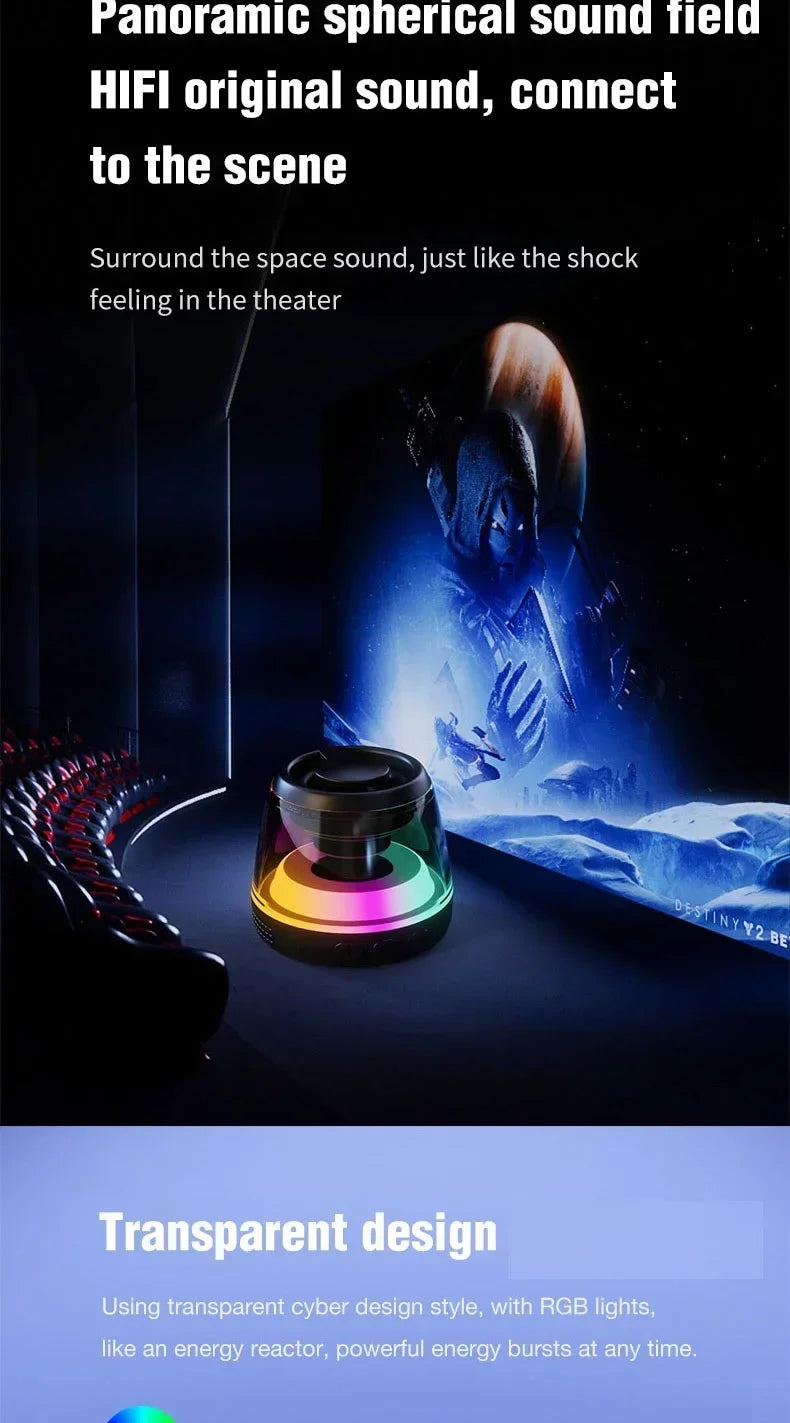 Altavoz para juegos con soporte magnético para teléfono inalámbrico: compatible con MagSafe y Android, resistente al agua IPX5, iluminación RGB, montaje en superficie metálica