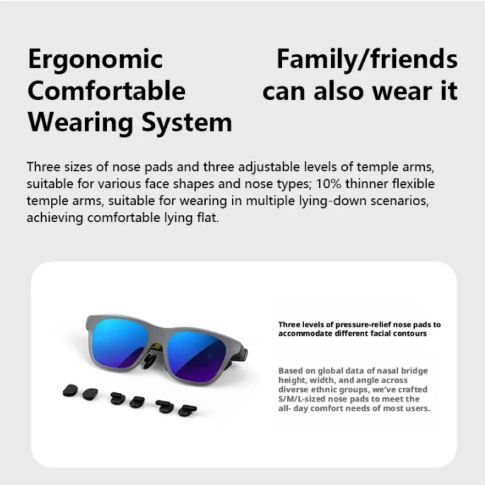 Gafas AR XREAL xbx a01, ultraligeras de 62g, compatibles con HDR10, 1600 nits, 50 grados de campo de visión, para ver películas y jugar.