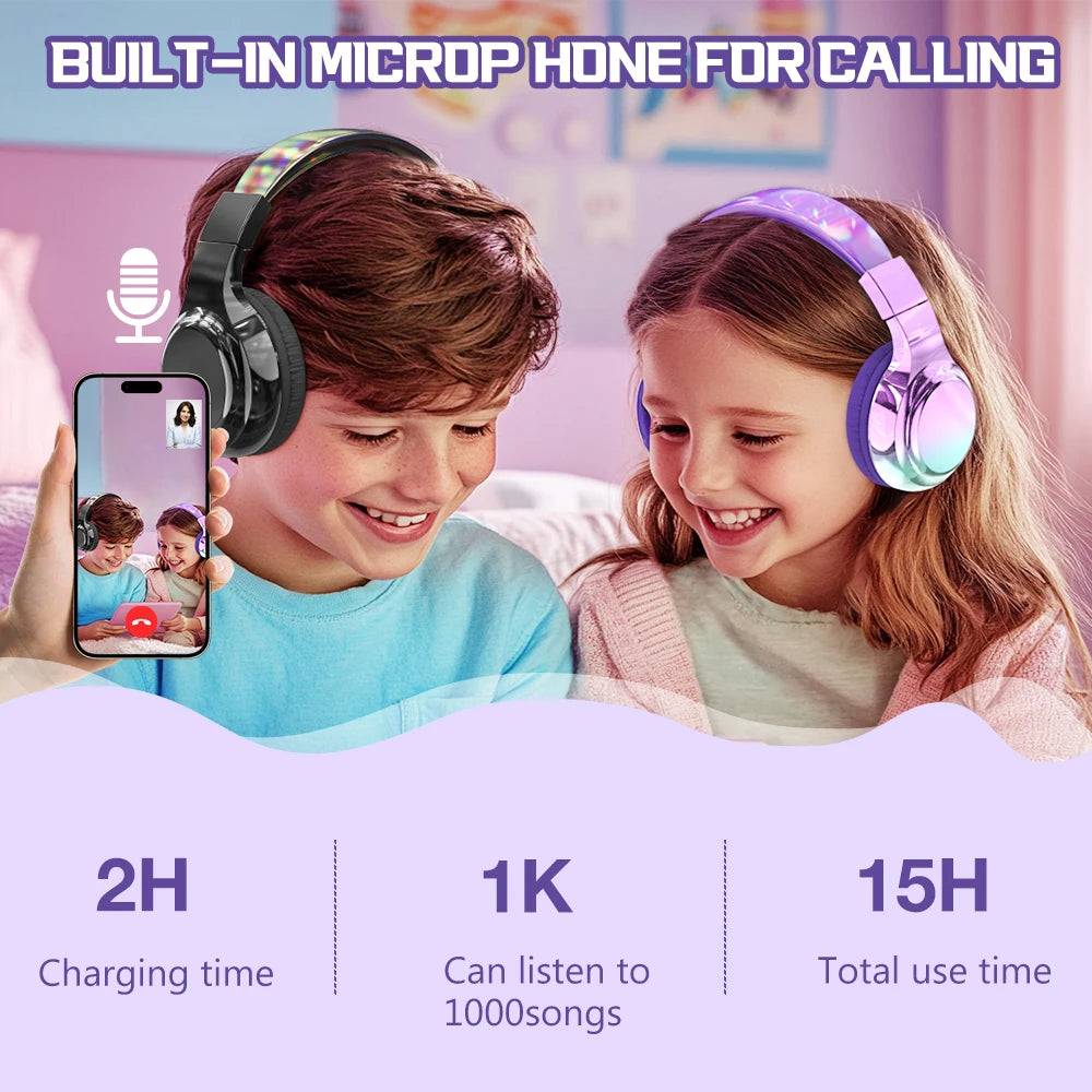Auriculares Bluetooth Infantiles Plegables para Viajes