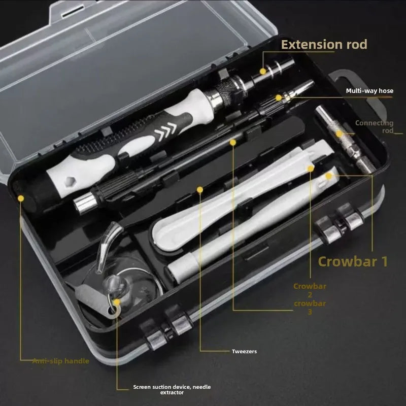 Kit de destornilladores de precisión 115 piezas con puntas intercambiables
