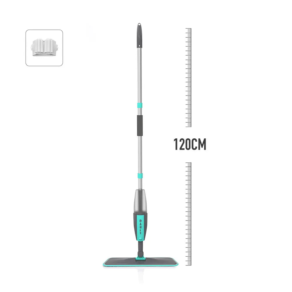 Fregona Spray 360° Rotación con Almohadillas de Microfibra para Pisos