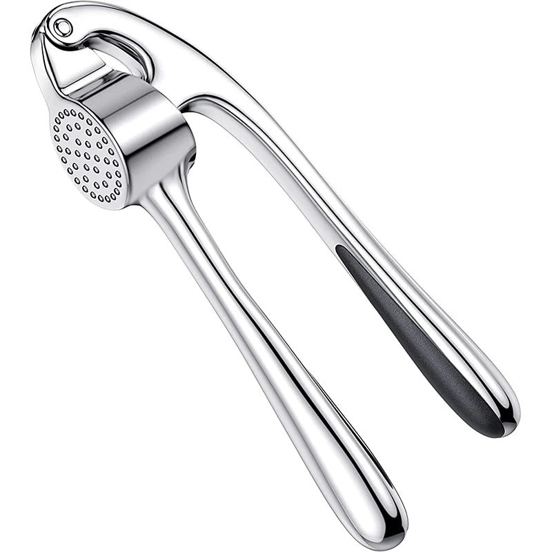 LMETJMA Prensa de ajo Premium, picadora de ajo de acero inoxidable, trituradora de ajo, herramientas de cocina fáciles de exprimir y limpiar JT202