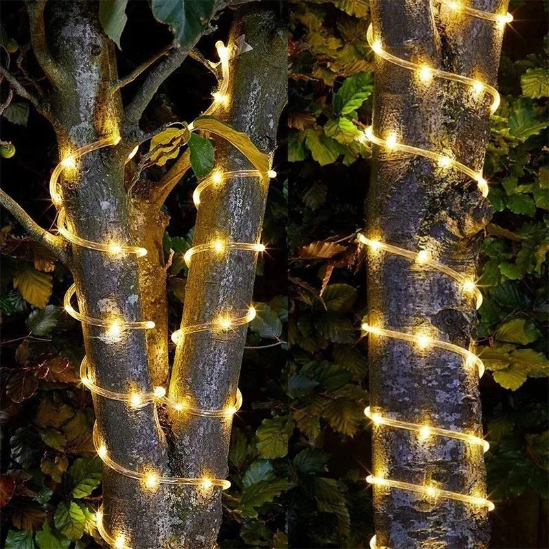 Guirnalda de Luces LED Solares para Jardín y Exterior 7-32M