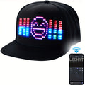 2025 nueva gorra LED, Control de aplicaciones en varios idiomas, edición DIY, sombrero genial iluminado (texto, música, imagen, dibujo) para hombres y mujeres