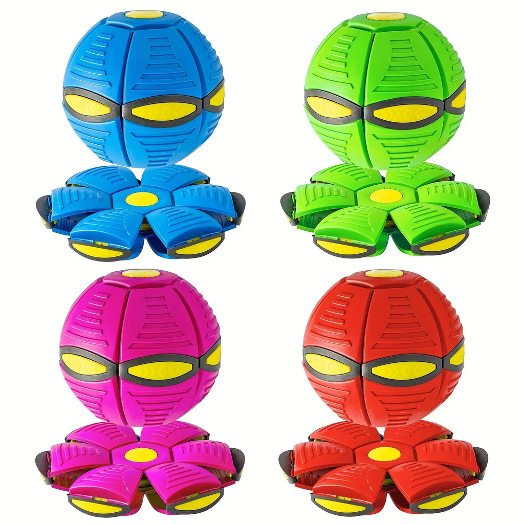 La pelota que rebota con platillo volador es un juguete duradero, elástico y divertido para perros, adecuado para actividades y ejercicios al aire libre