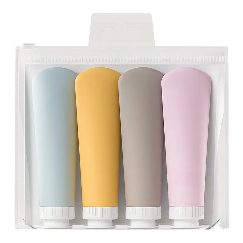 Set de 4 Botellas de Viaje para Cosméticos