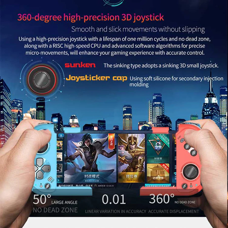 Mando inalámbrico Mocute 061, controlador de juego dividido izquierdo y derecho, Joystick de juego Bluetooth para Android, IOS y PC