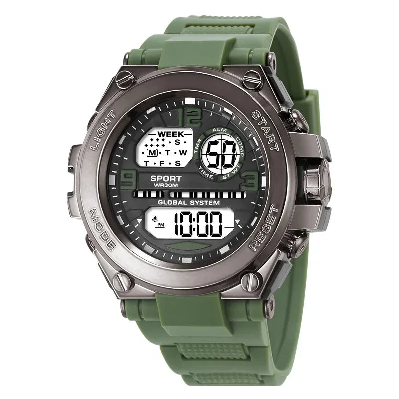Reloj deportivo resistente al agua para hombres y estudiantes, reloj despertador luminoso multifunción, reloj Digital LED para hombre, reloj de pulsera electrónico deportivo